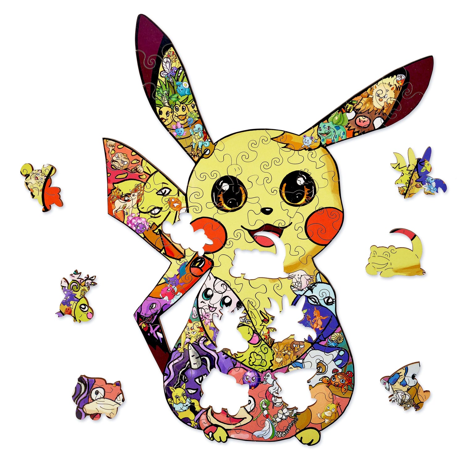 300Pcs Puzzle Pokemon Pikachu Cartoon Wooden Puzzle Children