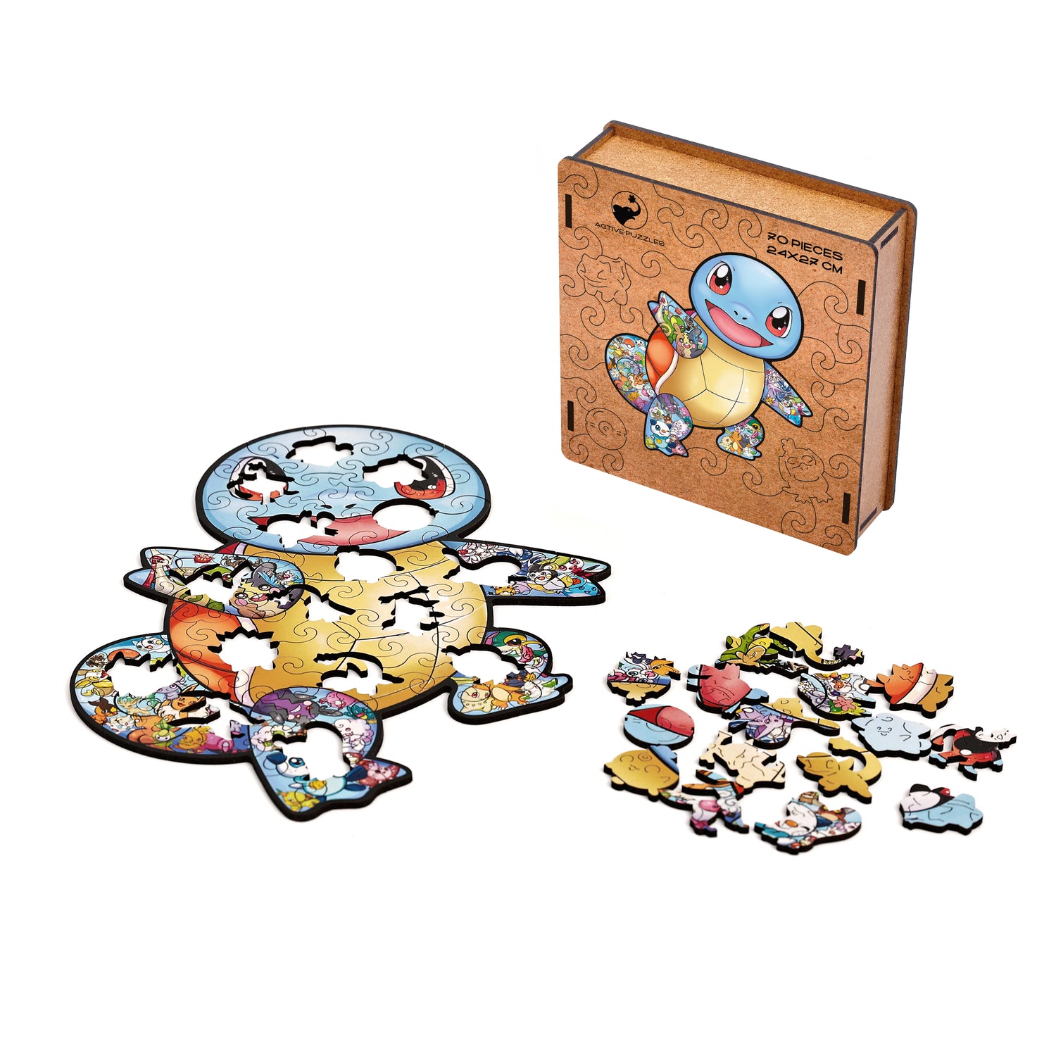 Squirtle Wooden Puzzle packing detailed view