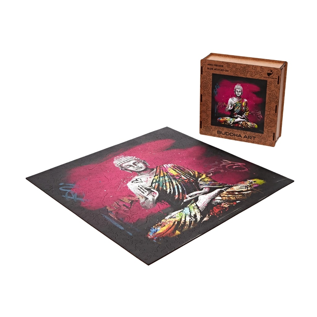 Buddha 80 x 80 Wooden Puzzle | Wooden Art Puzzles Active Puzzles