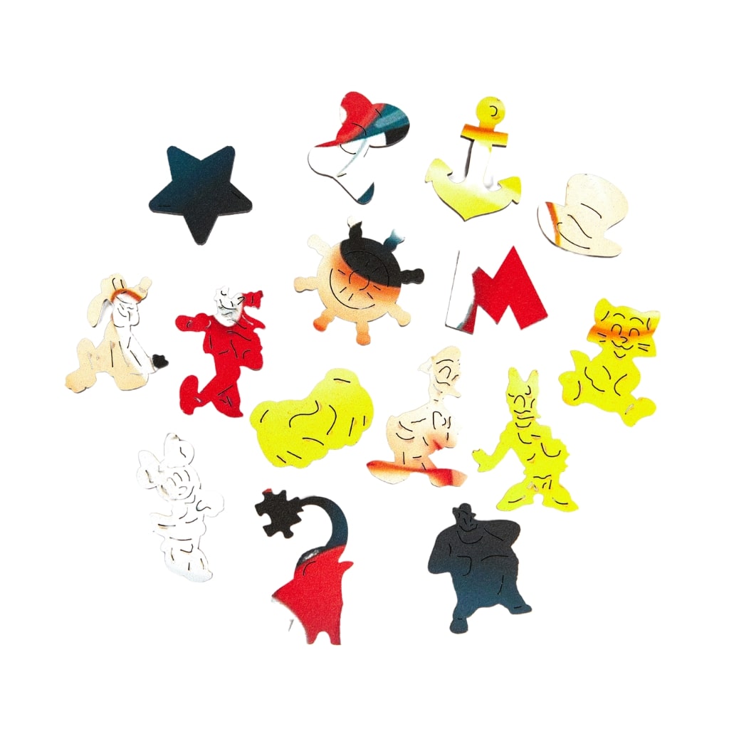 Mickey Mouse Wooden Puzzle parts