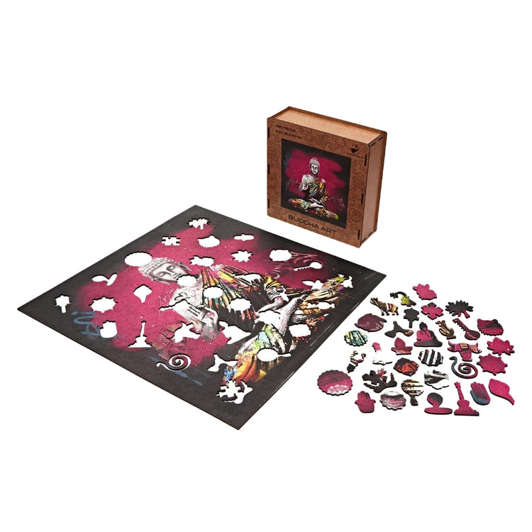 Buddha 80 x 80 Wooden Puzzle unboxing view