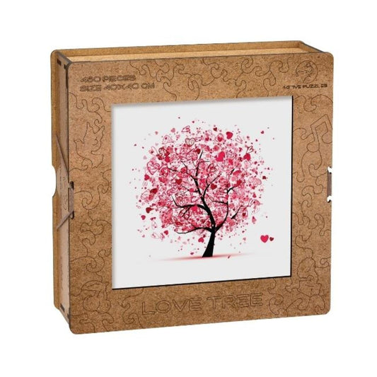 Tree of Hearts Wooden Puzzle 40 x 40 boxing view