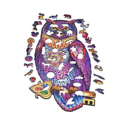 Owl Wooden Puzzle | Wooden Owl Jigsaw Puzzle Active Puzzles