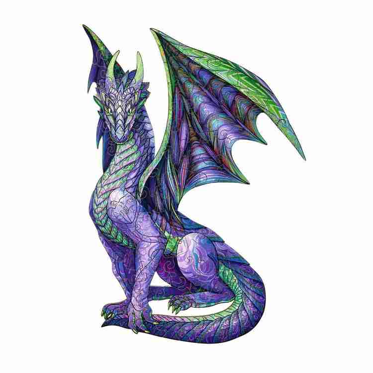 Puzzle 3D en bois à colorier ou peindre- Drakkar Dragon – Loisirs créatifs  toqués
