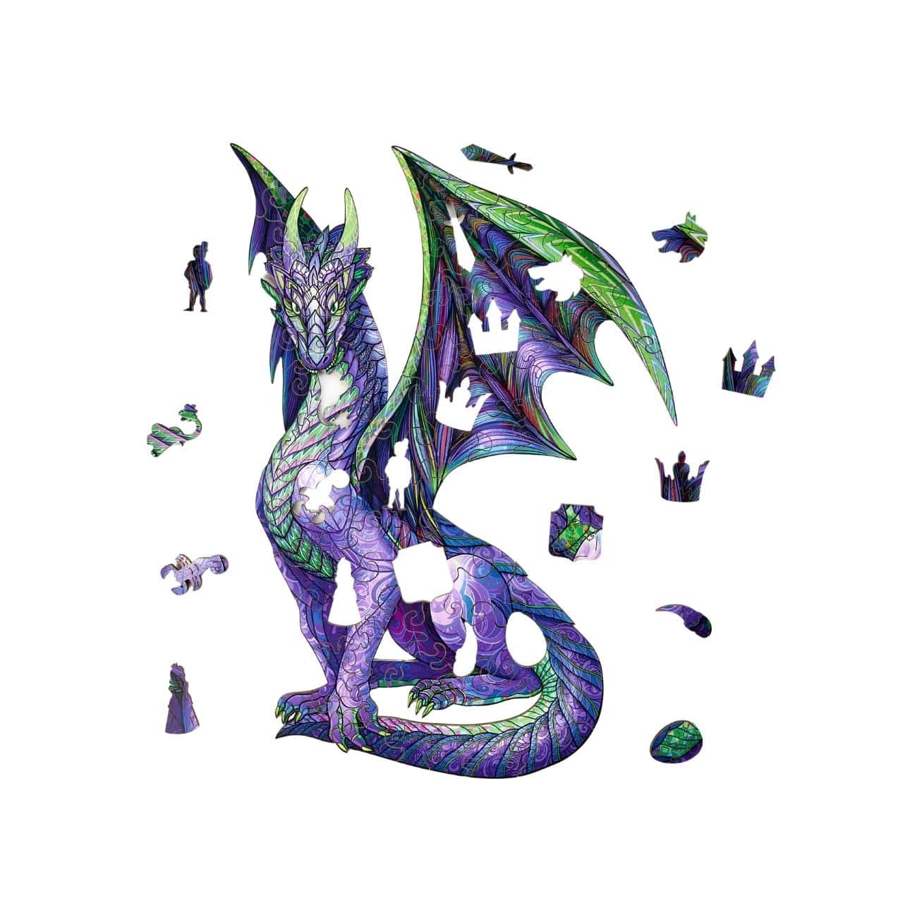 Puzzle 3D en bois à colorier ou peindre- Drakkar Dragon – Loisirs créatifs  toqués