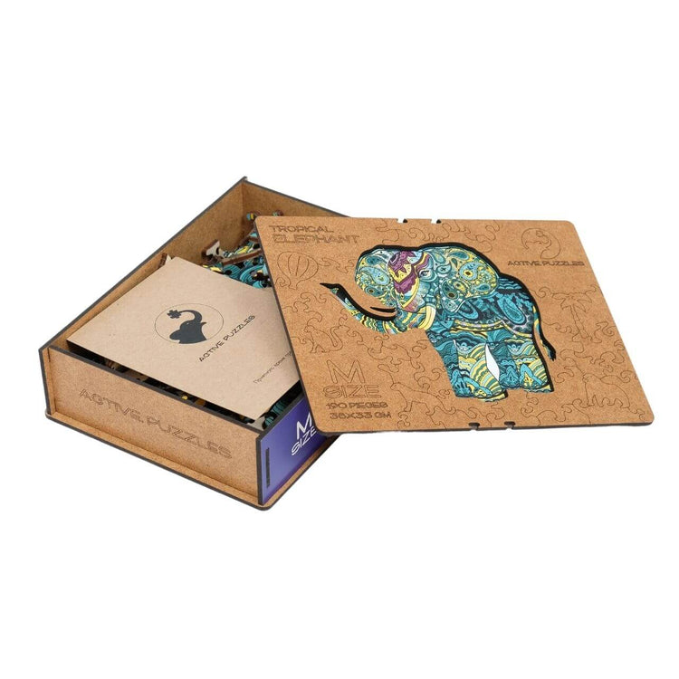 Elephant wooden jigsaw puzzle for adults 190 pieces