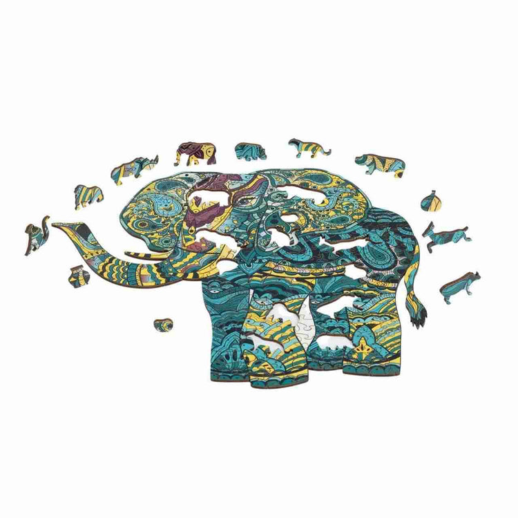 Elephant wooden jigsaw puzzle for adults 190 pieces