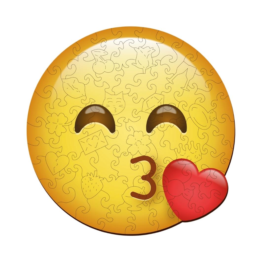 Emoji One Heart Wooden Puzzle