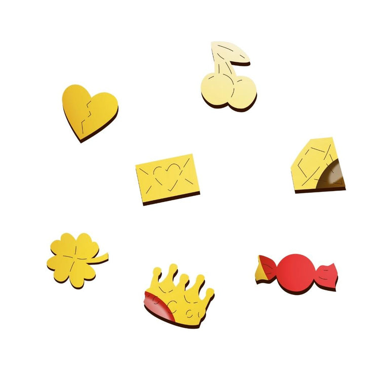 Emoji One Heart Wooden Puzzle missing parts