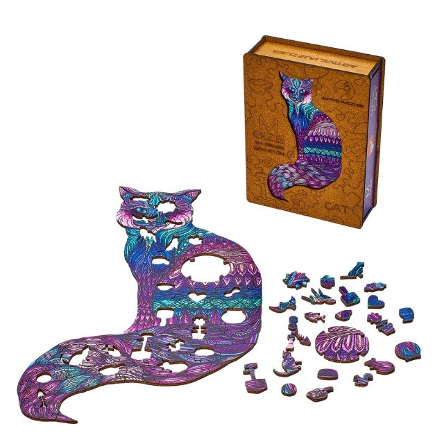 Cat wooden puzzle with 161 pieces by Active Puzzles