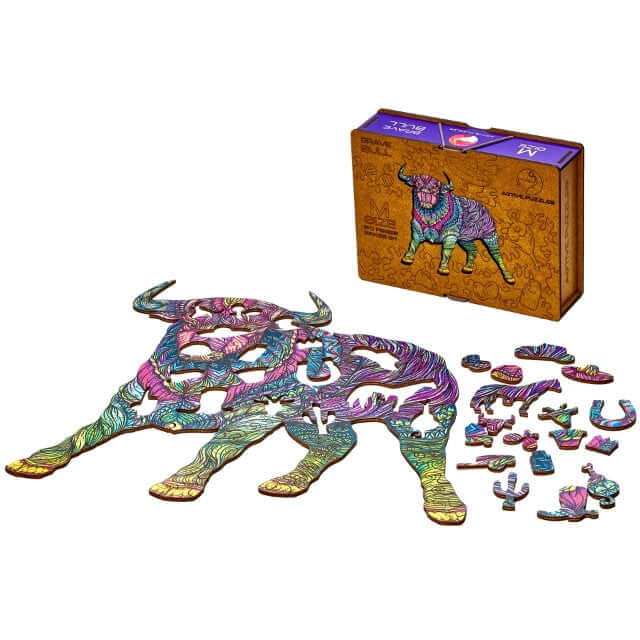 Bull wooden puzzle 170 pieces by Active Puzzles