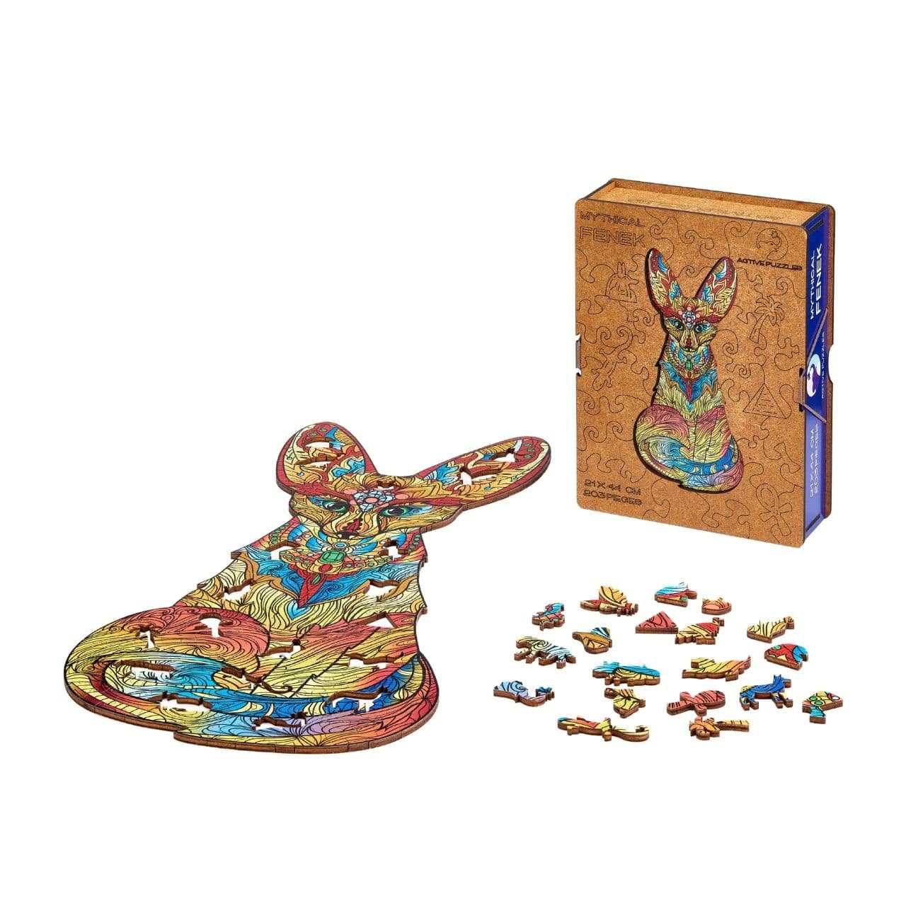 Yellow Fenec Wooden Puzzle | Animal Wooden Puzzles Active Puzzles