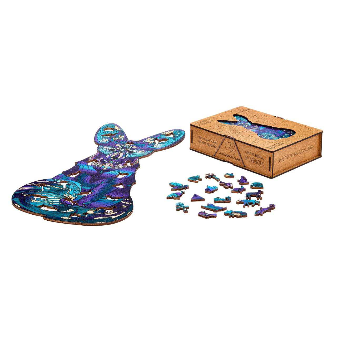 Horizontal Box And Coloring Fenek Wooden Puzzles