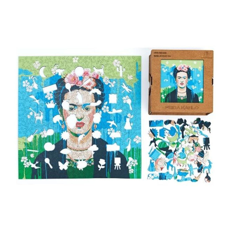 frida kahlo wooden puzzle multiple views