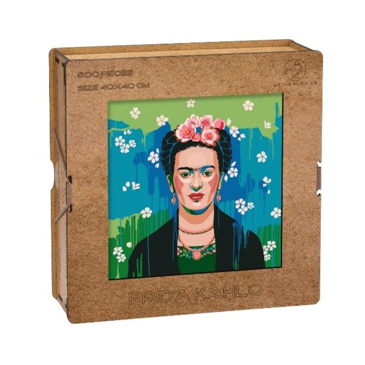 Frida Kahlo Wooden Puzzle 40 x 40 boxing view