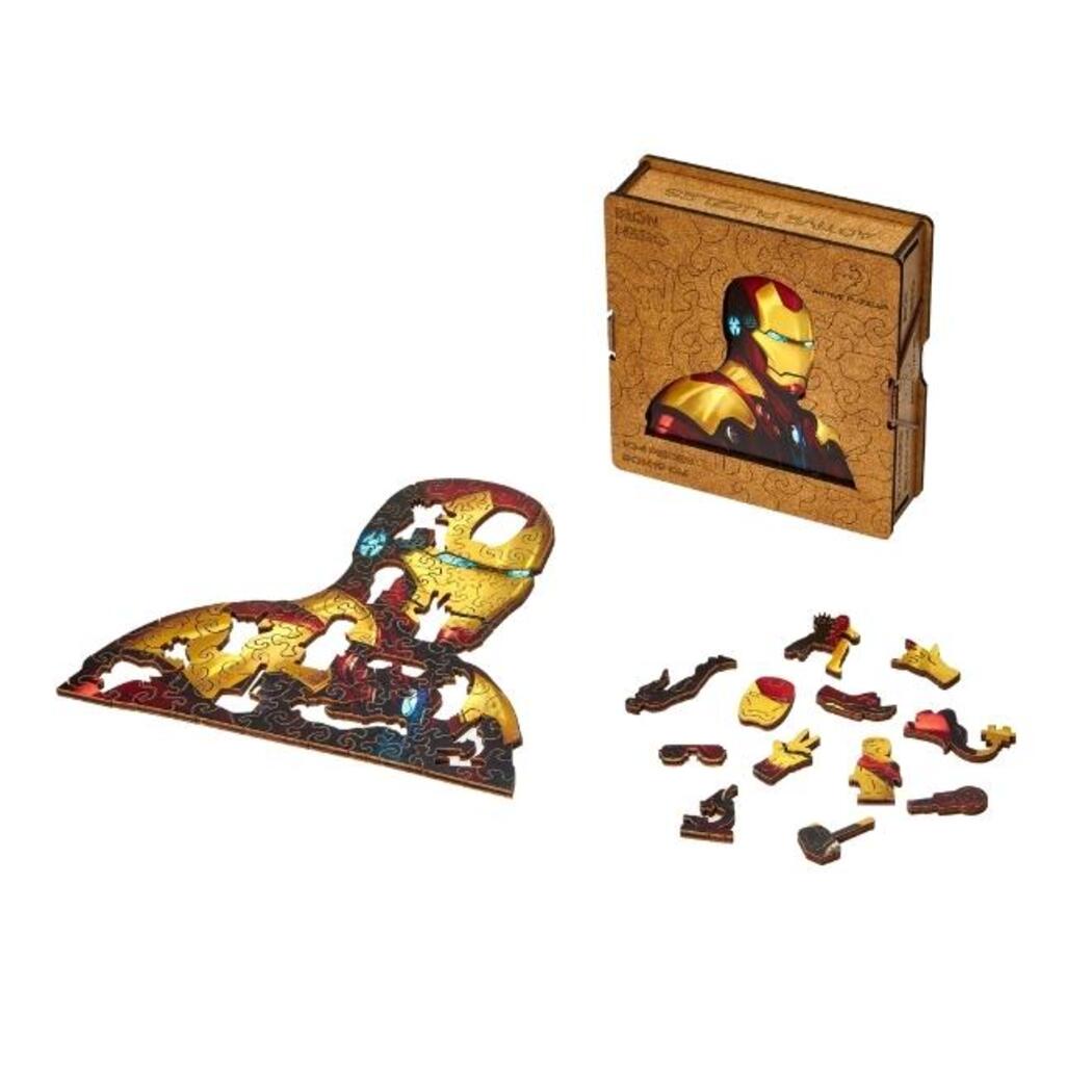 iron man puzzle with parts