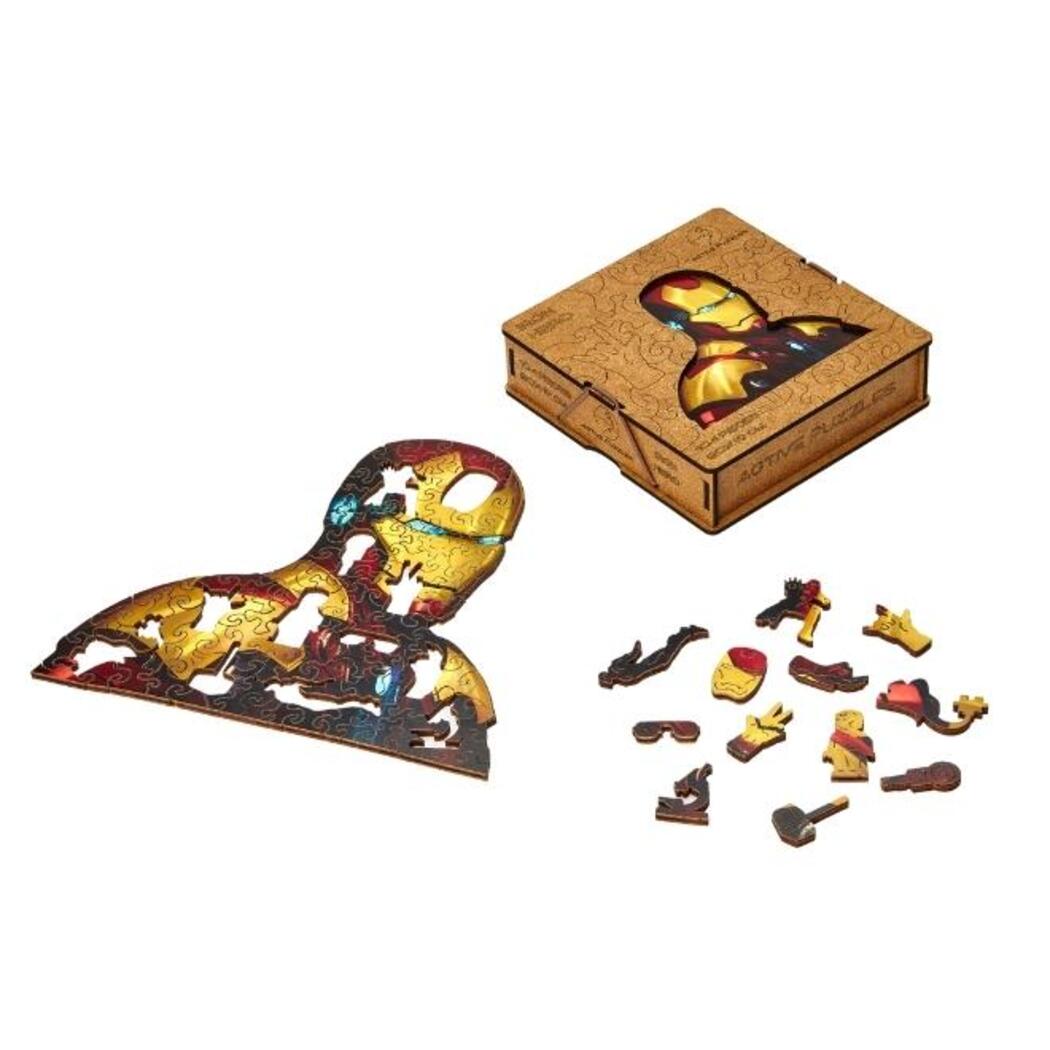 iron man jigsaw puzzle with pieces