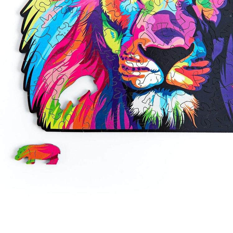 Multicolor Lion Wooden Puzzle