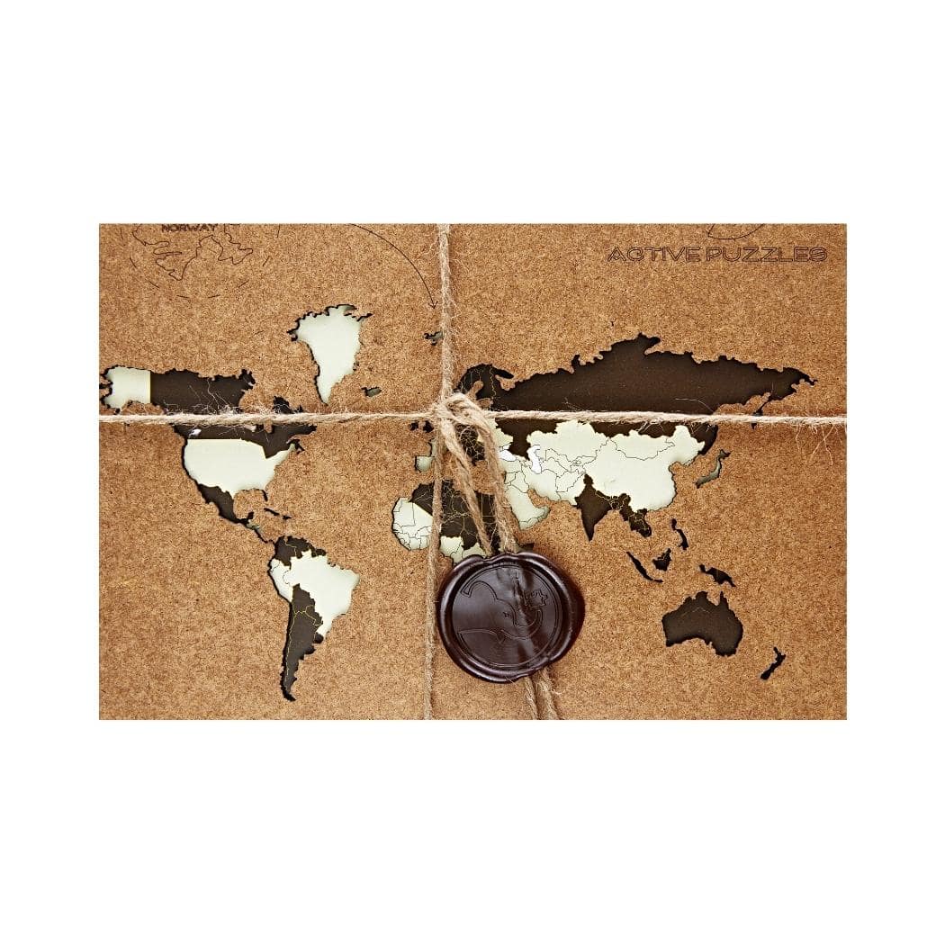 Wooden Map box packaging