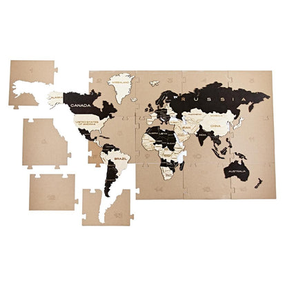 World Map Wooden Puzzle Active Puzzles