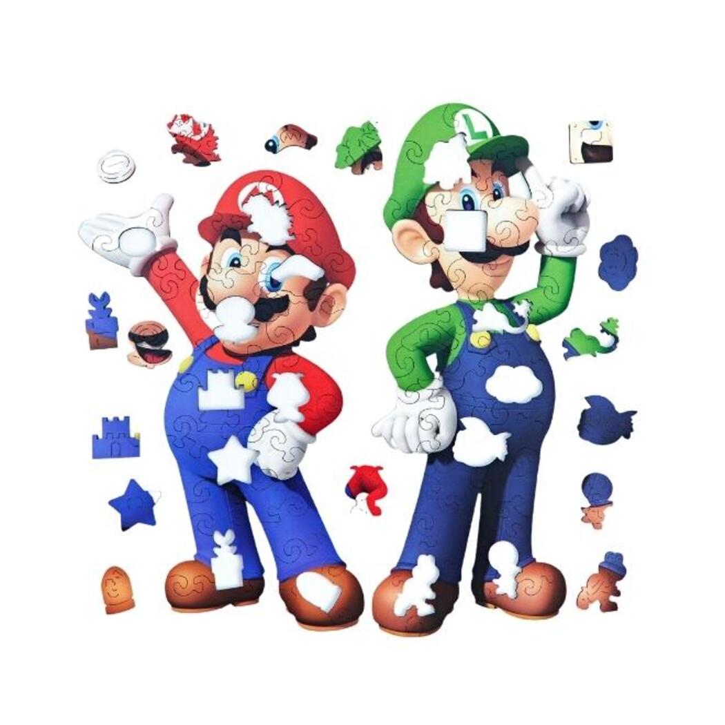 Mario & Luigi Wooden Puzzle missing parts