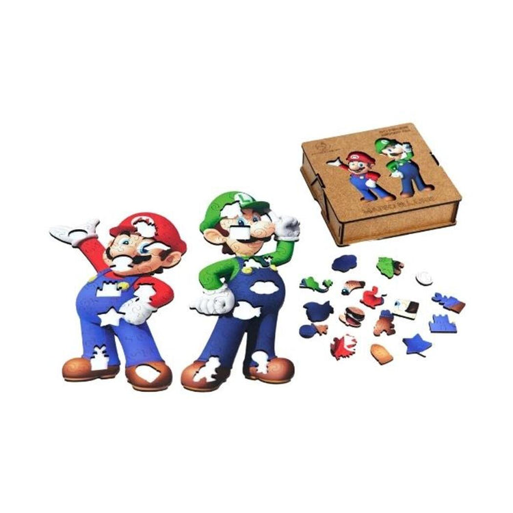 Mario & Luigi Wooden Puzzle missing part view
