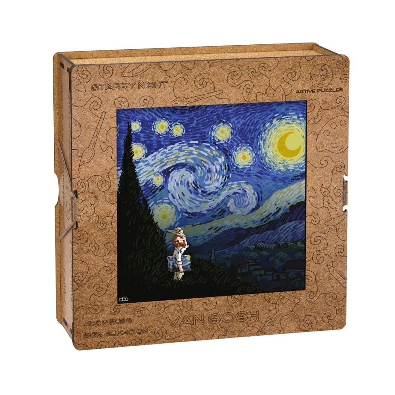 Van Gogh Wooden Puzzle 40 x 40 | Wooden Art Puzzle Active Puzzles