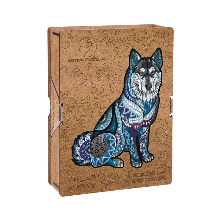 Puzzle Husky en bois