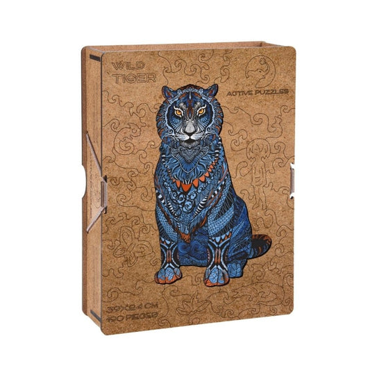 Blue Tiger Wooden Puzzle