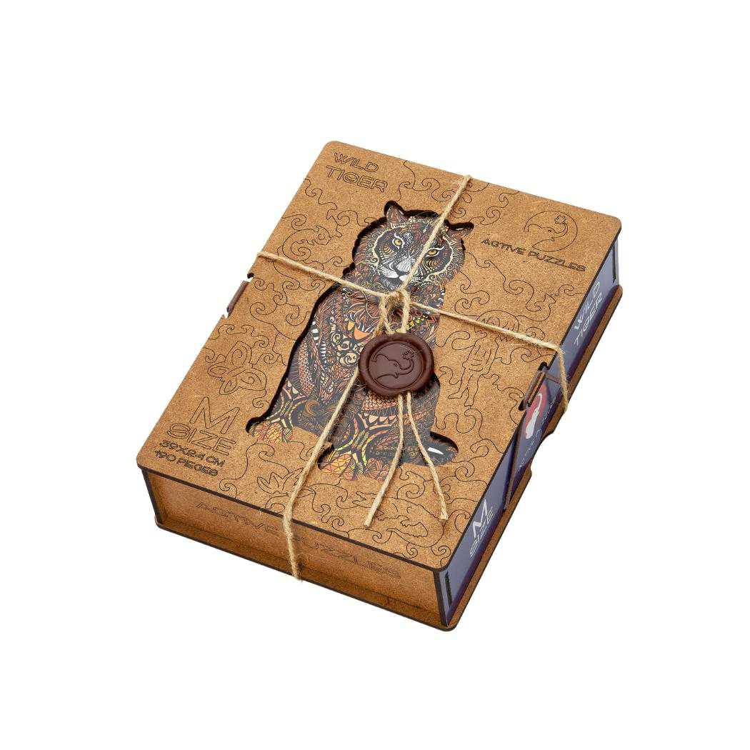 Tiger Wooden Puzzles Box