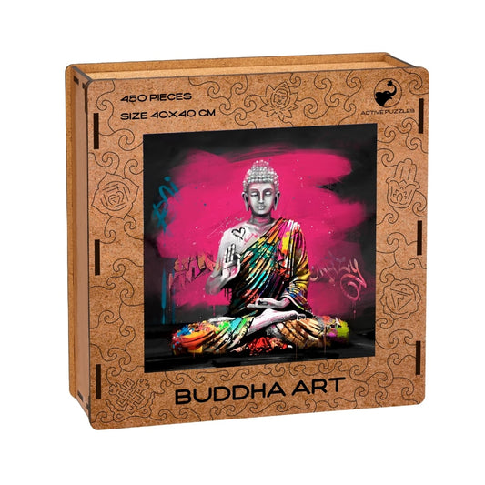 Buddha 40 x 40 Wooden Puzzle boxing view