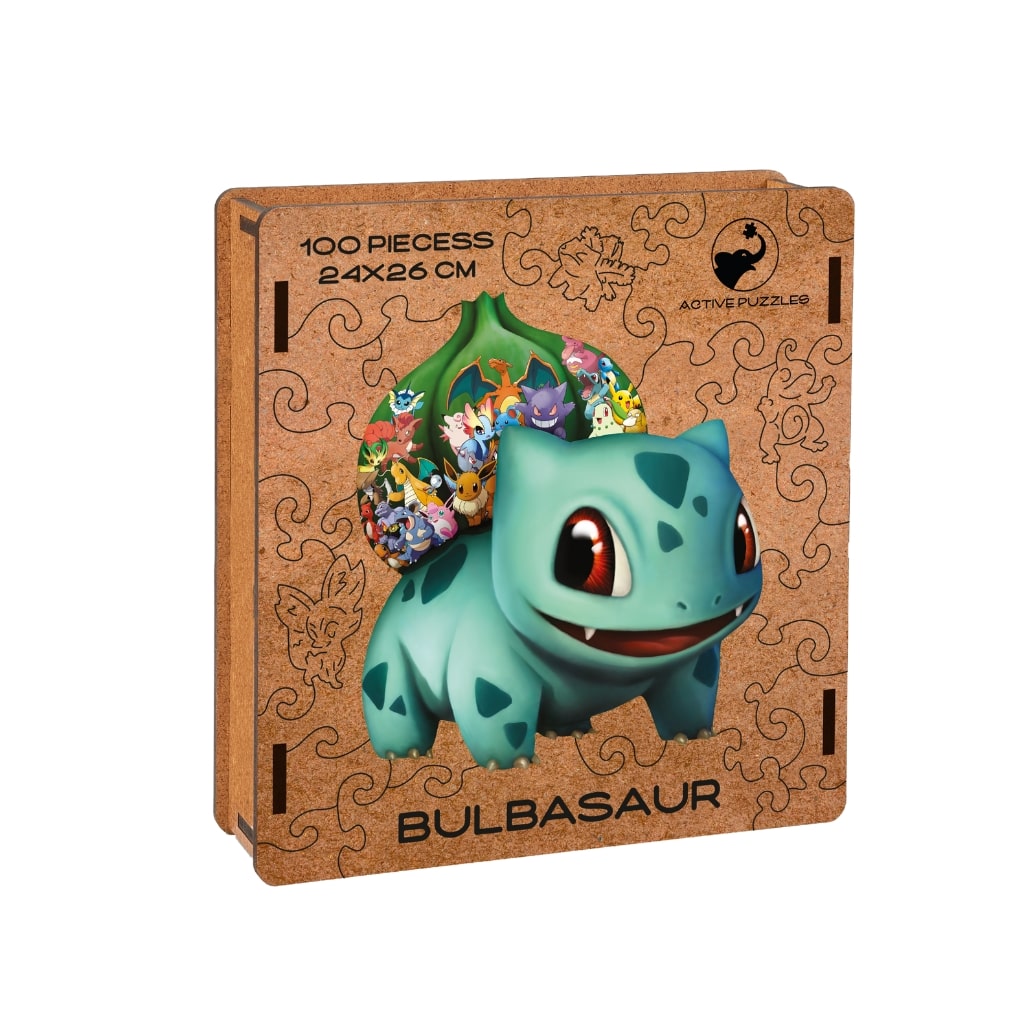 Bulbasaur Wooden Puzzle Boxing view