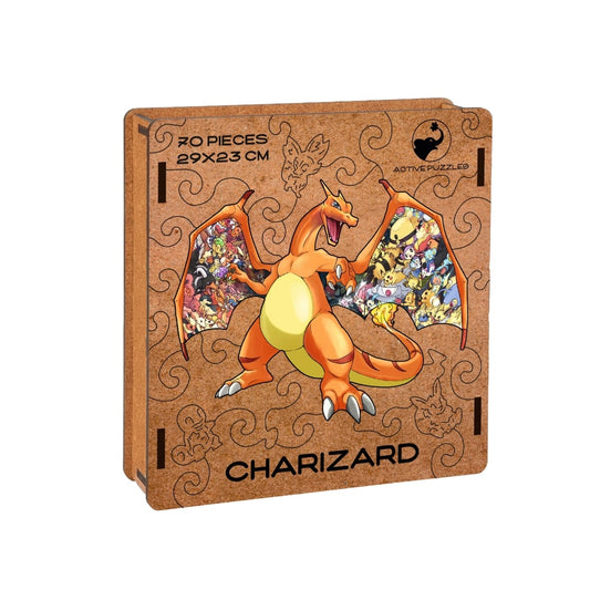 Charizard Wooden Puzzle Boxing View