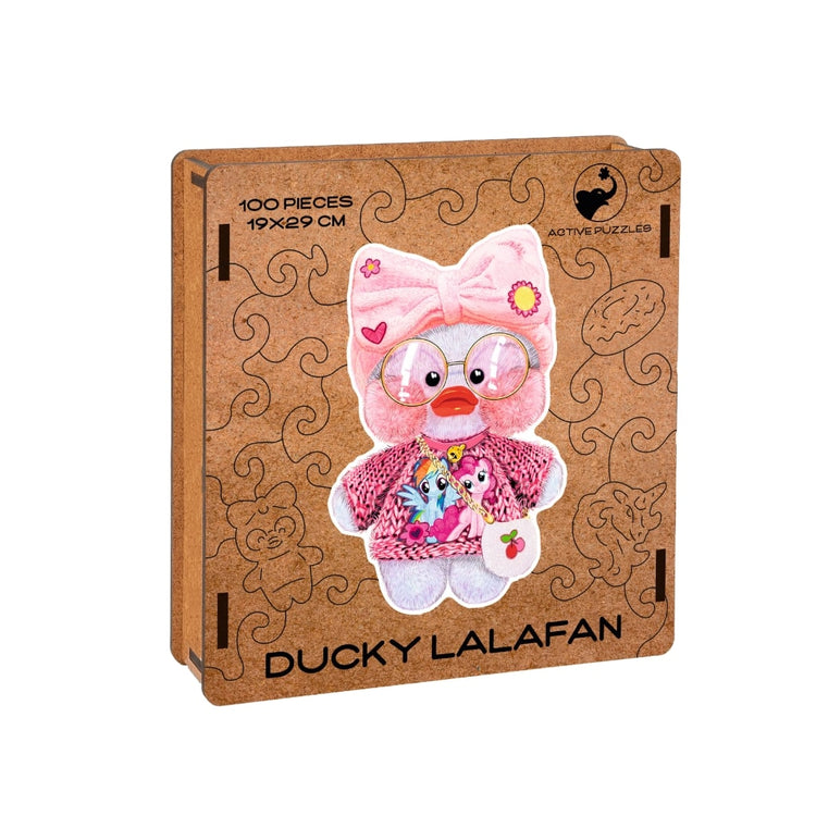 Ducky Lalafan Wooden Puzzle boxing view